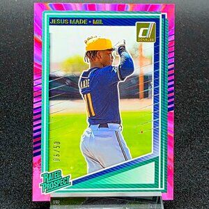 2025 Jesus Made Pink Lazer 06/50 RC Milwaukee Brewers Top Prospect